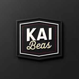 Modern, bold Bebas KAI font displayed on a sleek, black background. Ideal for logo design or branding, showcasing simplicity and elegance.