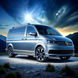 
Volkswagen Transporter T6 night meeting