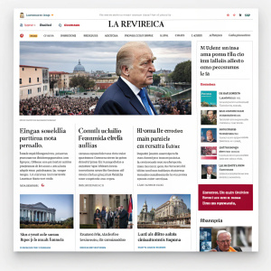 Website snapshot of La Repubblica. Homepage features multiple news articles and images in a grid layout. All content is in Italian.