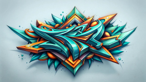 3D graffiti wildstyle on white paper, perfect composition, dynamic and aesthetic, 3D color effects, edgy and modern, ""COPY""