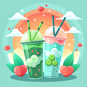 
I want to design a poster featuring the use of Kyoto matcha, combining it with Taiwanese handshake beverage brands to create a uniquely flavored beverage. This poster is intended for recruiting  handshake beverage brands to participate in the competition.

