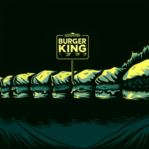 A timeline showcasing the transformation of the Burger King logo from its inception to the present day.