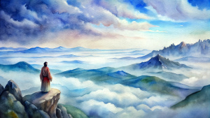 In the Bible, in ancient times, a servant watched from the top of a mountain, and the clouds in the sky