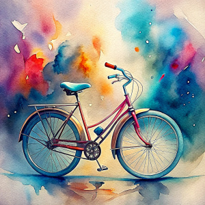 Craft a mesmerizing vector illustration portraying bike. Aim for high quality, utilizing 4k resolution, and adopt a cartoon-style approach. The design should pop on a white background, delivering a unique and captivating vector T-shirt illustration. transparent