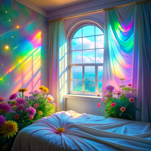   bed window real retro light pastel bed window flowers curtain The Bioluminescent  phenomenon 
light pastel kawaii Rainbow Acrylic Effect 
