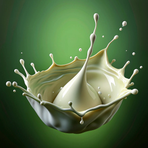  
The milk splashed