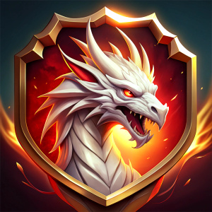 white dragon icon for videogame