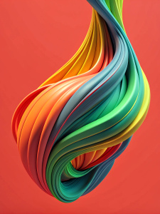 Create a digital artwork with flowing, dynamic lines and contrasting shades.