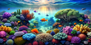 underwater world,ultra realistic coral reef