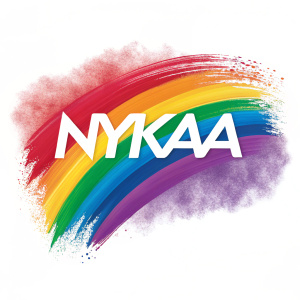 Logo of Nykaa, vibrant design with catchy tagline. Bright, engaging colors and minimalist style. Set against a dynamic, colorful background.