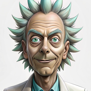 
İşte Rick ve Morty karakterlerinin karikatürize edilmiş halleri için bir çizim tarifi:

Rick Sanchez:

Yüz: Rick’in yüzünü daha uzun ve ince yapın. Çenesini iyice sivriltin. Gözlerini biraz daha büyük yaparak kaşlarını kalın ve sert çizgilerle belirginleştirin.
Saç: Saçları her zamankinden daha dağınık ve sivri olsun. Saç tellerini abartılı bir şekilde yukarı doğru çekin ve uçlarını daha keskin yapın.
Ağız: Ağız köşelerini daha belirgin ve geniş yapın, dişlerini daha keskin ve büyük çizin. 