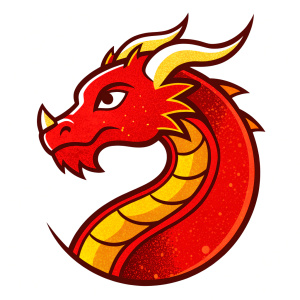 red dragon icon for videogame