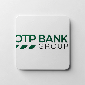 Fitz Bank logo, a sleek modern design with the text 'OTP Bank Group' in dark green on a square background.