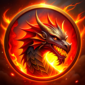 red dragon icon for videogame