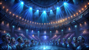 A collective gasp rippled through the audience as they looked around in confusion. 