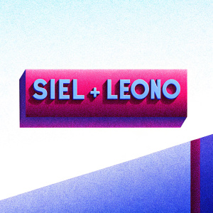 SIEL+LEONO in a sleek, modern logo design. Text in bold, sans-serif font, vibrant red. Centered on a clean, solid white background.