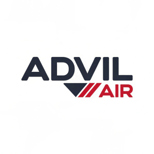 Logo design for 'Advil AIR', modern and sleek with bold font