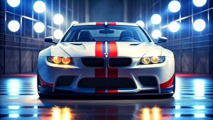 One supercar BMW Racing,  Rearview