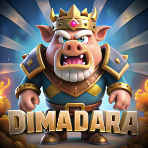 clash royale hog rider with text dimandra