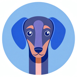 dog resercher, minimalism, illustration, face