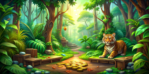 jungle wood gamble style wallpaper background