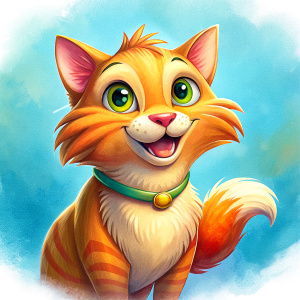 cartoon cat smiling