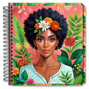 fashion black women self care planner cover for book without tittle 