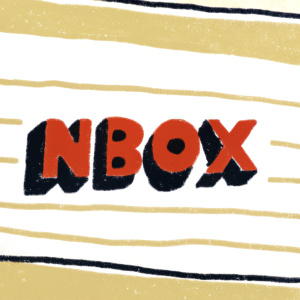 The NBOX logo, a sleek and contemporary design. Bold red text 'NBOX' on a white background. Minimalist, modern style.