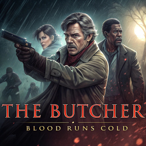 Movie poster for 'The Butcher'. Featuring Eric Roberts, Robert David, Keith David. Intense action scenes