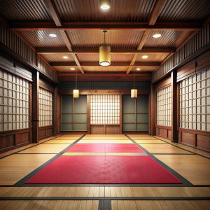 Full Dojo Background. Martial Arts Dojo Studio Backdrop for Full Body or Portraits
