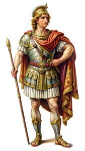 alexander the great, full lenght, white background - Recraft