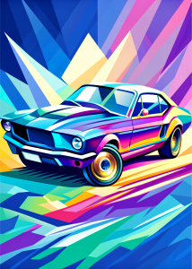  cartoon car Mustang  in Madrid,   ultra detailed   , style pop art, , style watecolor, black background,r eady for print t-shirt, style art fabric,  


