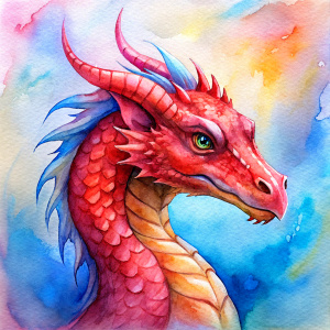 red dragon icon for videogame