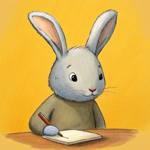 rabbit writing