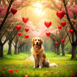 golden retriever in a park