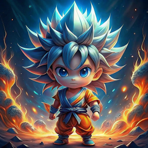 Goku chiquito Kawai ultra instinto 