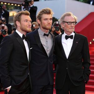 Ewan McGregor, Alex Pettyfer, and Bill Nighy at Cannes Film Festival. Red carpet scene, paparazzi in background
