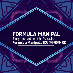 Formula Manipal: Engineered with Passion. Red and black design, modern and professional. Contact: formula@manipal.edu, +91 9876543210. Focus on technical excellence and innovation.