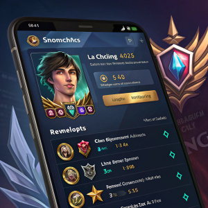 Screenshot from League of Legends mobile game. Displaying character profile with numerous rewards and achievements.