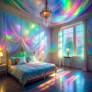 close pastel real antique bedroom  The Bioluminescent phenomenon ultra heavy glitter light  pastel colorful Vinyl Oil Slick light pastel Holographic                      
      