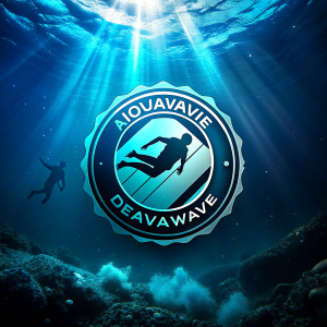  logo design for"AquaWave Diving"Diving center and scuba diving. This will convey the creation of a sea adventure and a water world.