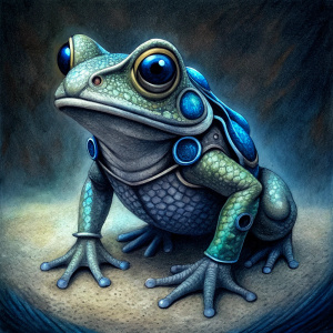 Frog dark cyberpunkl