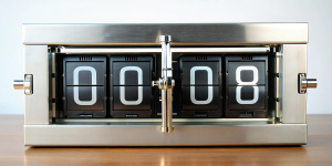 rectangular mechanical Split-flap clock with countdown 