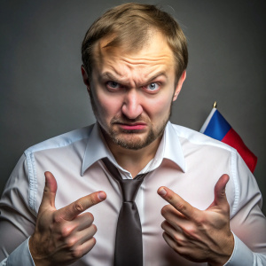 Russian MAN Gestures and Body Language meaning -JEALOUSY