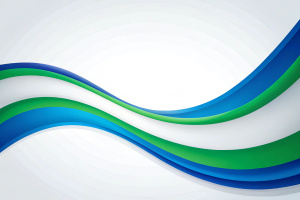 FONDO BLANCO CON ONDAS EN LAS ESQUINAS DE COLOR VERDE, AZUL Y BLANCO, ELEGANTE 