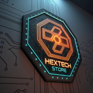 Digital art of the Hextech Store emblem.