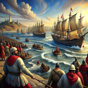 Fatih Sultan Mehmed leads the ships by land, Byzantium is defeated