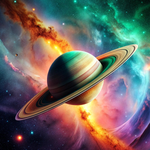 planet saturn seen from space