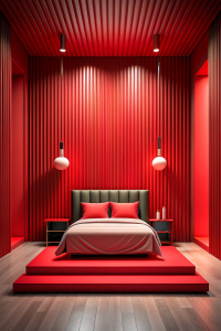 red background, for pinterest, make it super, red bed room,