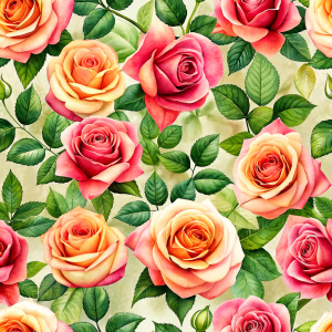 roses, seamless pattern